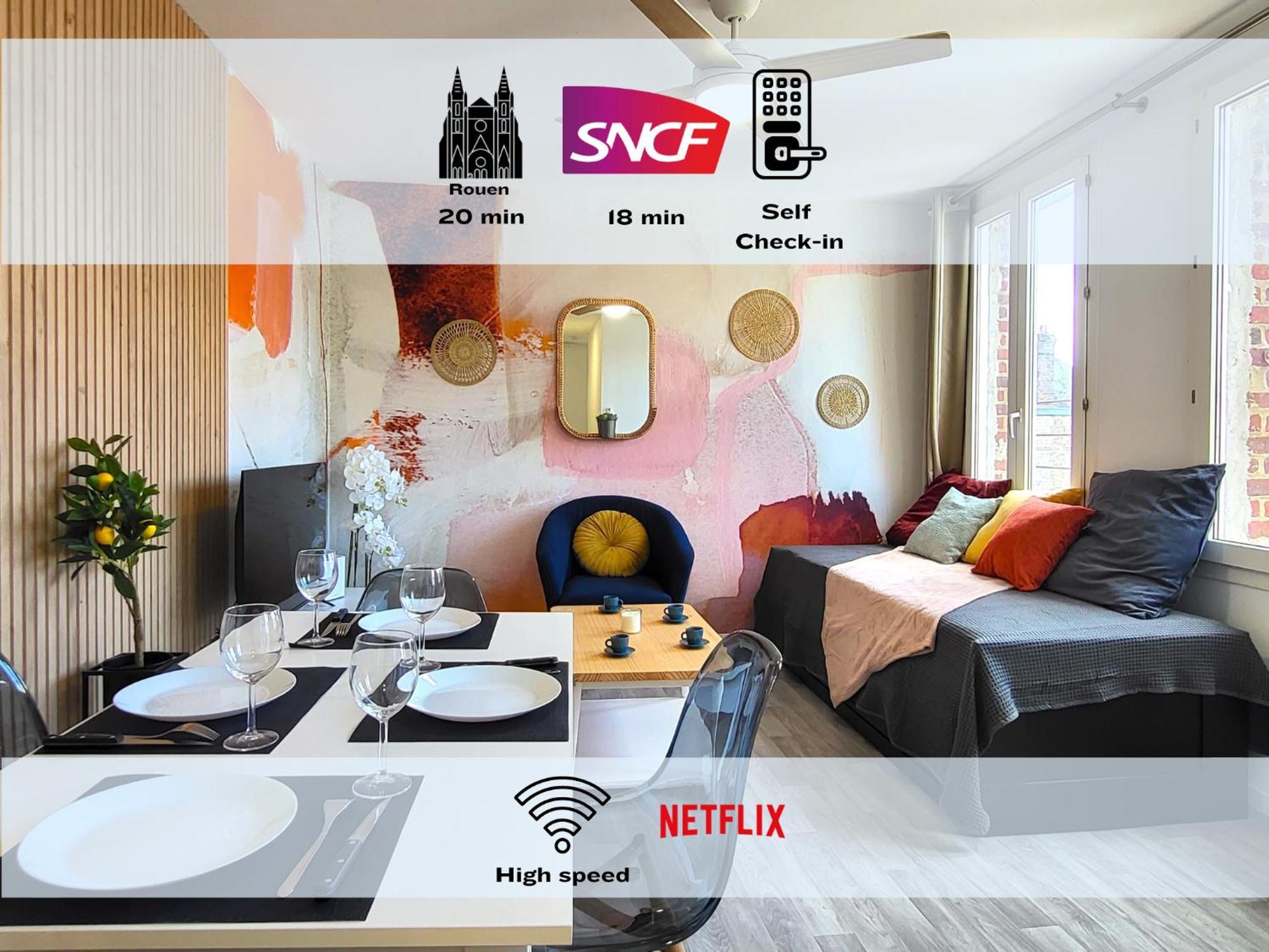 Appartement Oxygen - Lumineux Deux-Pieces A 20Min De Rouen à Caudebec-les-Elbeuf Extérieur photo